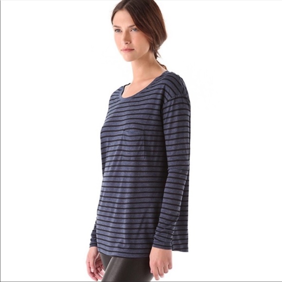 EUC VINCE Striped Long Sleeves Top - Picture 13 of 14